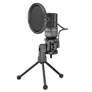 MARVO MIC-03 streamovací mikrofon , mikrofon, bez regulace hlasitosti, černý, s 270° otočn