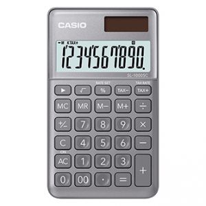 Casio Kalkulačka SL 1000 SC GY, stříbrná, kapesní, desetimístná