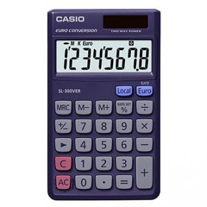 Casio Kalkulačka SL 300 VER, černá, kapesní, osmimístná
