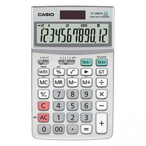 Casio Kalkulačka JF 120 ECO, stříbrná, stolní, dvanáctimístná