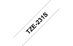 BROTHER TZE-231S černá/bílá, 12mm