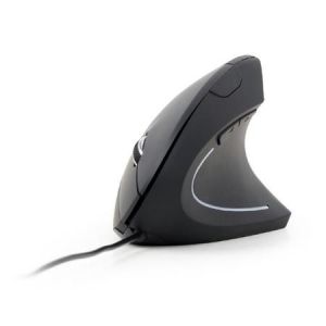 Myš GEMBIRD MUS-ERGO-01, ergonomická, černá, USB