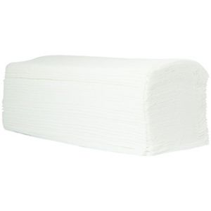 Papírový ručník ZZ, 230 x 250mm, bílý, 3200ks, dvouvrstvý