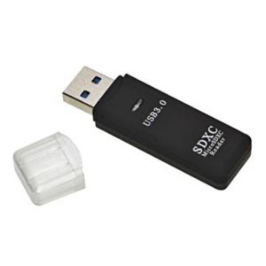 Čtečka paměťových karet USB (3.0), 301, SD/TF, externí, černá