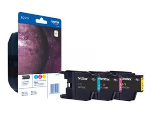 BROTHER LC1220RBWBP - Tisková kazeta - 1 x žlutá, azurová, purpurová - blistr - pro DCP J5