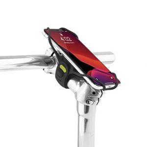 Držák mobilu Bone Bike Tie 3 Pro, na kolo, nastavitelná velikost, černý, 5.8-7.2", siliko