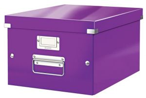 Univerzální krabice Leitz Click&Store, velikost M (A4), purpurová