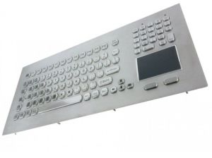 KB020 - Průmyslová nerezová klávesnice s touchpadem do panelu, CZ, USB, IP65