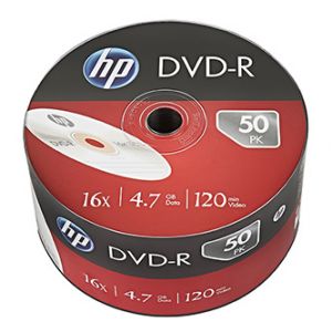 HP DVD-R, DME00070-3, 50-pack, 4.7GB, 16x, 12cm, bulk, bez možnosti potisku, pro archivaci