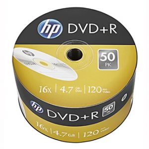 HP DVD+R, DRE00070-3, 50-pack, 4.7GB, 16x, 12cm, bulk, bez možnosti potisku, pro achivaci