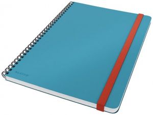 Zápisník kroužkový Leitz Cosy hebké tvrdé desky, vel. L, linkovaný, klidná modrá