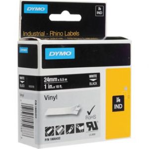 Dymo originální páska do tiskárny štítků, Dymo, 12267, 1805432, bílý tisk/černý podklad, 5