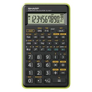 Sharp kalkulačka EL-501TGN, zelená, vědecká, desetimístná