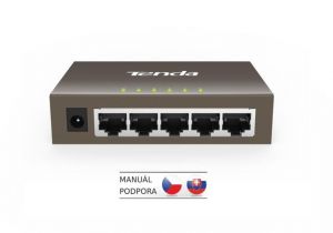 Tenda TEG1005D - 5-port Gigabit Ethernet Switch, 10/100/1000Mbps, Kov, Fanless