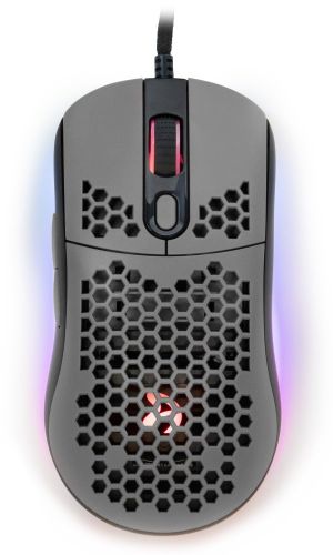 AROZZI herní myš FAVO Ultra Light Black-Grey/ drátová/ 16.000 dpi/ USB/ 7 tlačítek/ RGB/ č