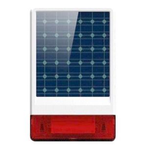 iGET SECURITY P12 - Bezdrátová solární venkovní siréna 110 dB. Indikace alarmu pomocí červ