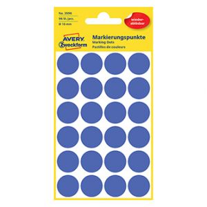 Avery Zweckform etikety 18mm, modré, 24 etiket, značkovací, snímatelné, baleno po 4 ks, 35