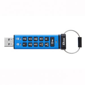 Kingston USB flash disk, USB 3.0 (3.2 Gen 1), 8GB, Data Traveler 2000, modrý, DT2000/8GB,