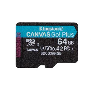 Kingston paměťová karta Canvas Go! Plus, 64GB, micro SDXC, SDCG3/64GBSP, UHS-I U3, bez ada