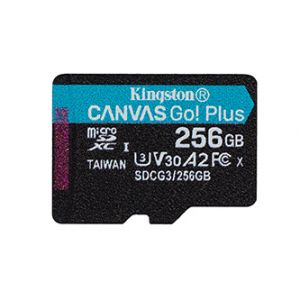 Kingston paměťová karta Canvas Go! Plus, 256GB, micro SDXC, SDCG3/256GBSP, UHS-I U3, bez a