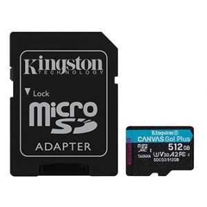 Kingston paměťová karta Canvas Go! Plus, 512GB, micro SDXC, SDCG3/512GB, UHS-I U3, s adapt
