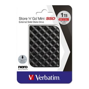 SSD Verbatim 2.5", USB 3.2 Gen 1, 1000GB, GB, 1TB, Store N Go Mini, 53237, USB-A/Micro-B,