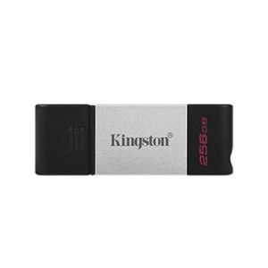 Kingston USB flash disk, USB 3.0 (3.2 Gen 1), 256GB, DataTraveler 80, černý, DT80/256GB, U