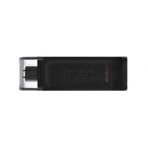 Kingston USB flash disk, USB 3.0 (3.2 Gen 1), 64GB, DataTraveler 70, černý, DT70/64GB, USB