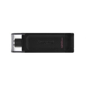 Kingston USB flash disk, USB 3.0 (3.2 Gen 1), 128GB, DataTraveler 70, černý, DT70/128GB, U