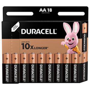Baterie alkalická, AA, 1.5V, Duracell, blistr, 18-pack, 42306, Basic