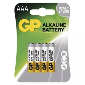 Baterie alkalická, AAA, 1.5V, GP, blistr, 4-pack, Alkaline