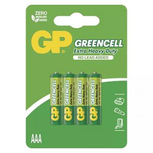 Baterie zinkochloridová, AAA, 1.5V, GP, blistr, 4-pack, Greencell