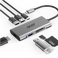 Acer 7v1 docking station / dongle USB-C, 3×USB 3.2, 1×HDMI 4K, 1×TYPE C Power Delivery (10