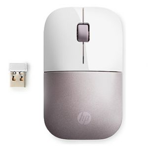 HP myš HP Z3700 white pink 1200DPI, optický, 3tl., 1 kolečko, bezdrátová, bílá/růžová