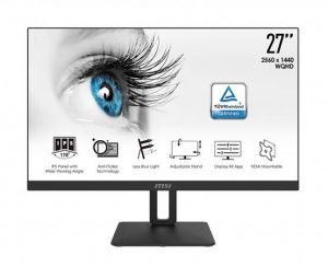 MSI monitor PRO MP271QP, 27"/2560 x 1440 (QHD)/IPS/5ms/1000:1/300cd / m2/2x HDMI/DP