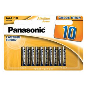 Baterie alkalická, AAA, 1.5V, Panasonic, blistr, 10-pack, Bronze, Alkaline power