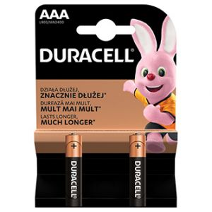 Baterie alkalická, AAA, 1.5V, Duracell, blistr, 2-pack, 42321, Basic
