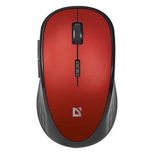 Myš bezdrátová, Defender Hit MM-415, černo-červená, optická, 1600DPI