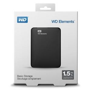 WESTERN DIGITAL externí pevný disk, Elements Portable, 2.5", USB 3.0, 1,5TB, WDBU6