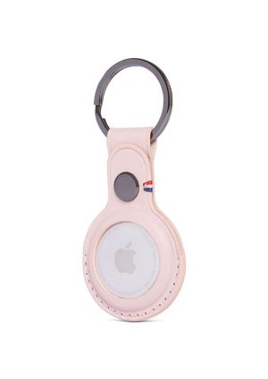 Decoded Leather Keychain, pink - Apple Airtag