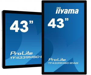 43" iiyama TF4339MSC-B1AG: AMVA, FullHD, capacitive, 12P, 400cd/m2, VGA, HDMI, DP, 24/7, I
