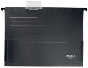 Ekologické závěsné desky s bočnicemi Leitz Alpha RECYCLE A4, černá