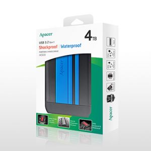 Apacer externí pevný disk, AC633, 2.5", USB 3.0 (USB 3.2 Gen 1), 4TB, AP4TBAC633U-1, modrý