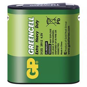 Baterie zinkochloridová, 3R12, 4.5V, GP, fólie, 1-pack, Greencell
