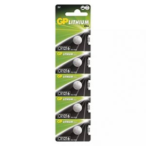 Baterie lithiová, CR1216, 3V, GP, blistr, 5-pack