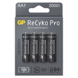 Nabíjecí baterie, AA (HR6), 1.2V, 2000 mAh, GP, papírová krabička, 4-pack, ReCyko Pro