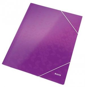 Tříchlopňové desky Leitz WOW, A4, purpurová