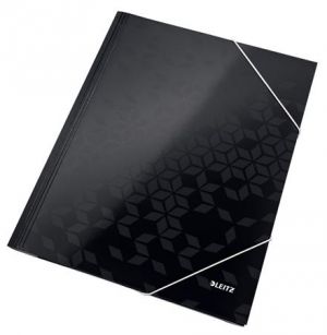 Tříchlopňové desky Leitz WOW, A4, černá