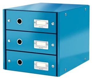 Zásuvkový box Leitz Click&Store, 3 zásuvky, modrá