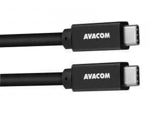 Kabel USB (3.2), USB C M- USB C M, 1m, Power Delivery 60W, černý, Avacom, datový a nabíjec